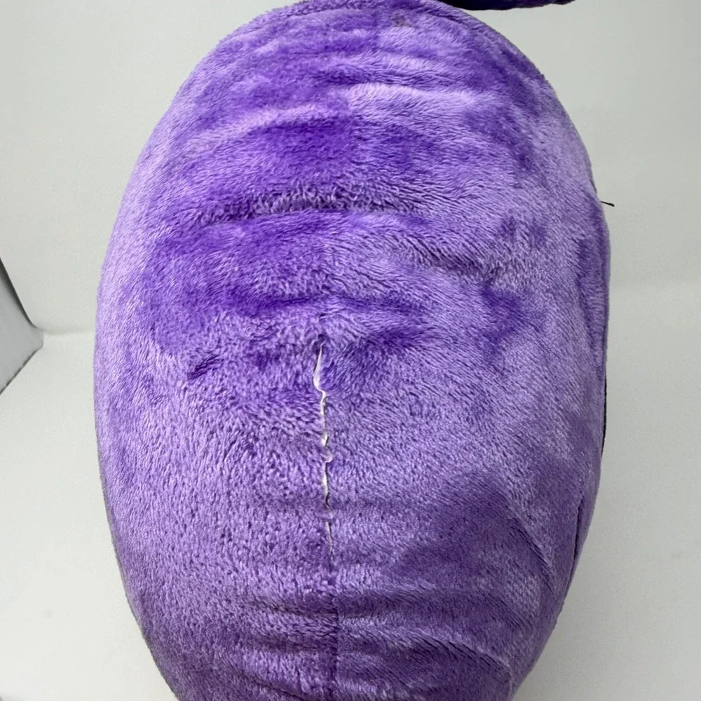 Purple Devil Emoji Plush Pillow Horns Smiling Face Halloween Stuffed Toy Cushion